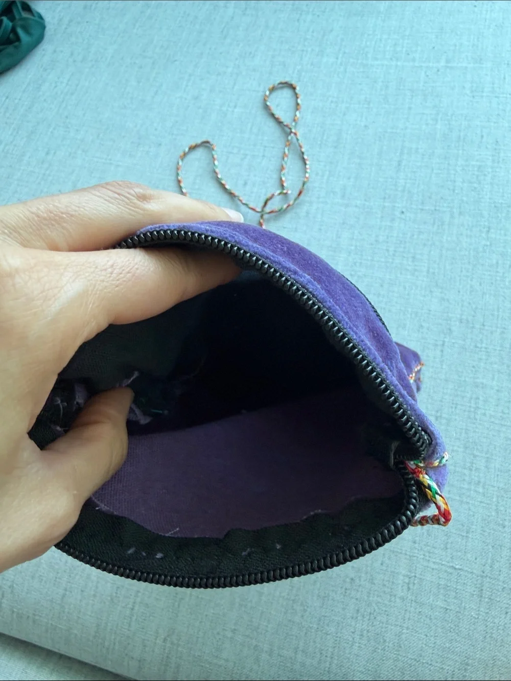 Purple Yin Yang Crossbody Pouch Bag